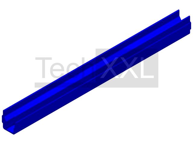 Perfiles cubrerranura 8 azul 2000mm compatible con Item 0.0.481.01