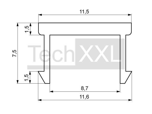 ▷ Perfil 40x40 2N180° Tipo-I ranura 8