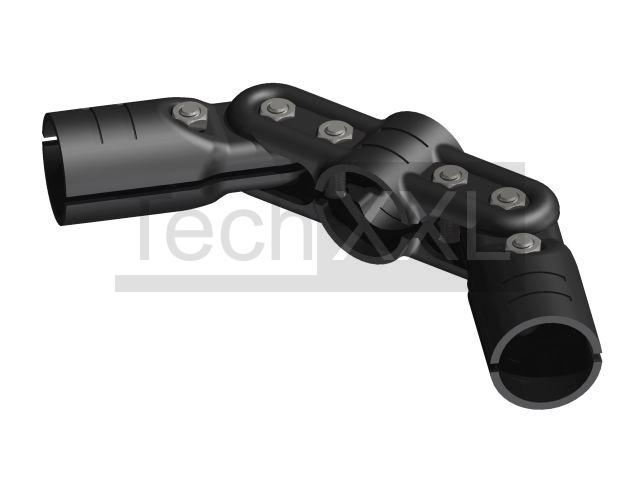 Consejos de diseñoconector diagonal D28, negra, doble pivotante 180° compatible con Bosch DF-12B