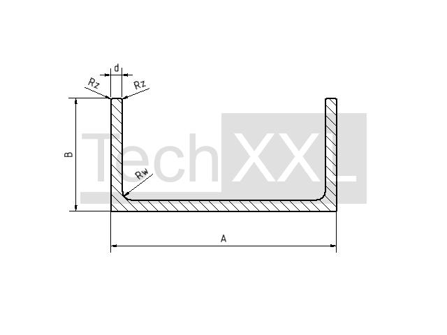 CPerfil 25x25x2 Rw/Rz0,5 wie HH300CP12